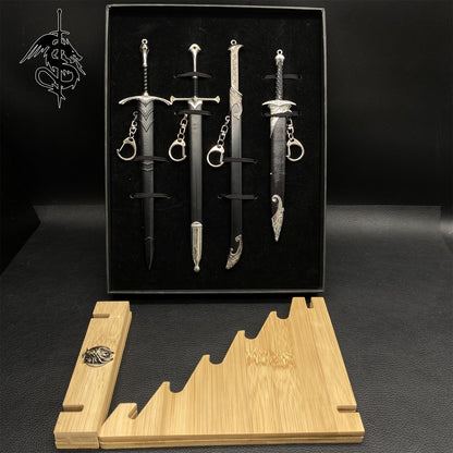 Metal Medieval Knight Swords Replica 4 in 1 Gift Box