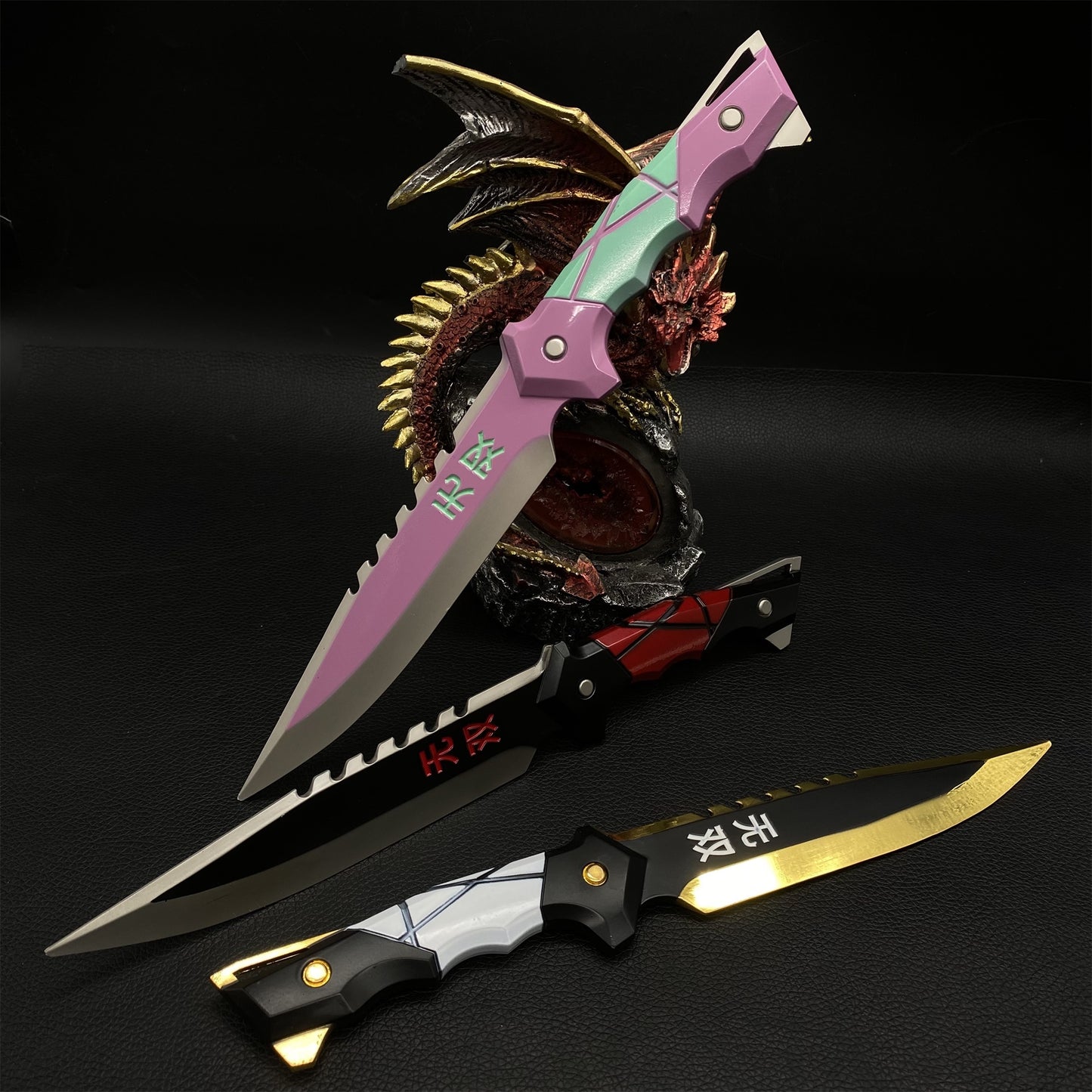 Metal Ego Knife Metal Melee Weapon Game Prop 3 Colors