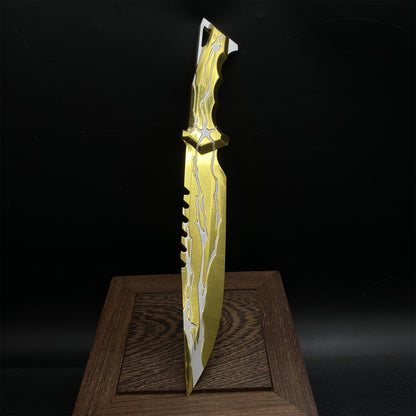 Metal Golden Smite Knife Metal Melee Weapon Game Prop