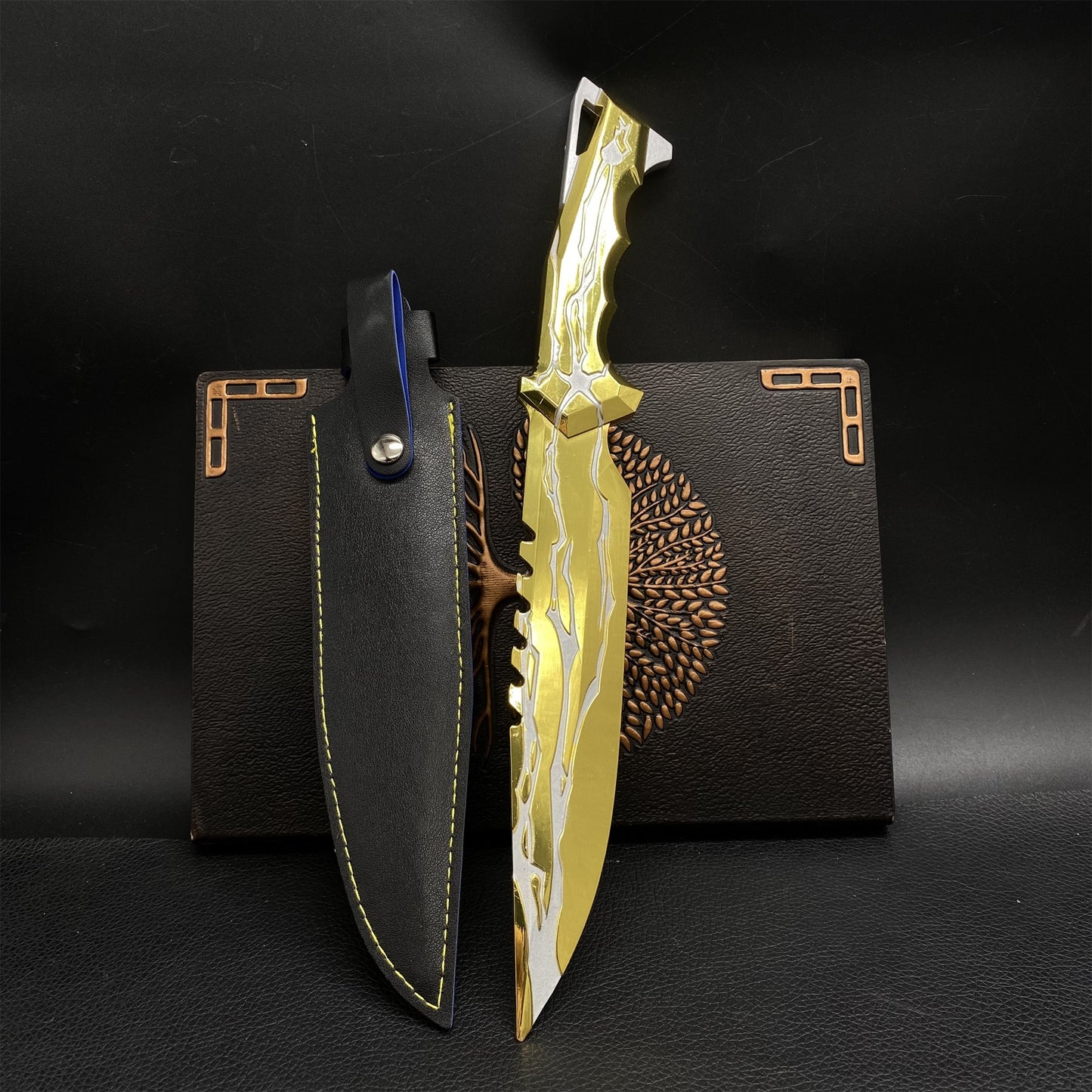 Metal Golden Smite Knife Metal Melee Weapon Game Prop