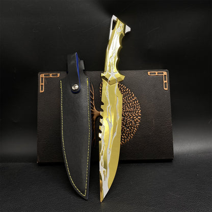 Metal Golden Smite Knife Metal Melee Weapon Game Prop
