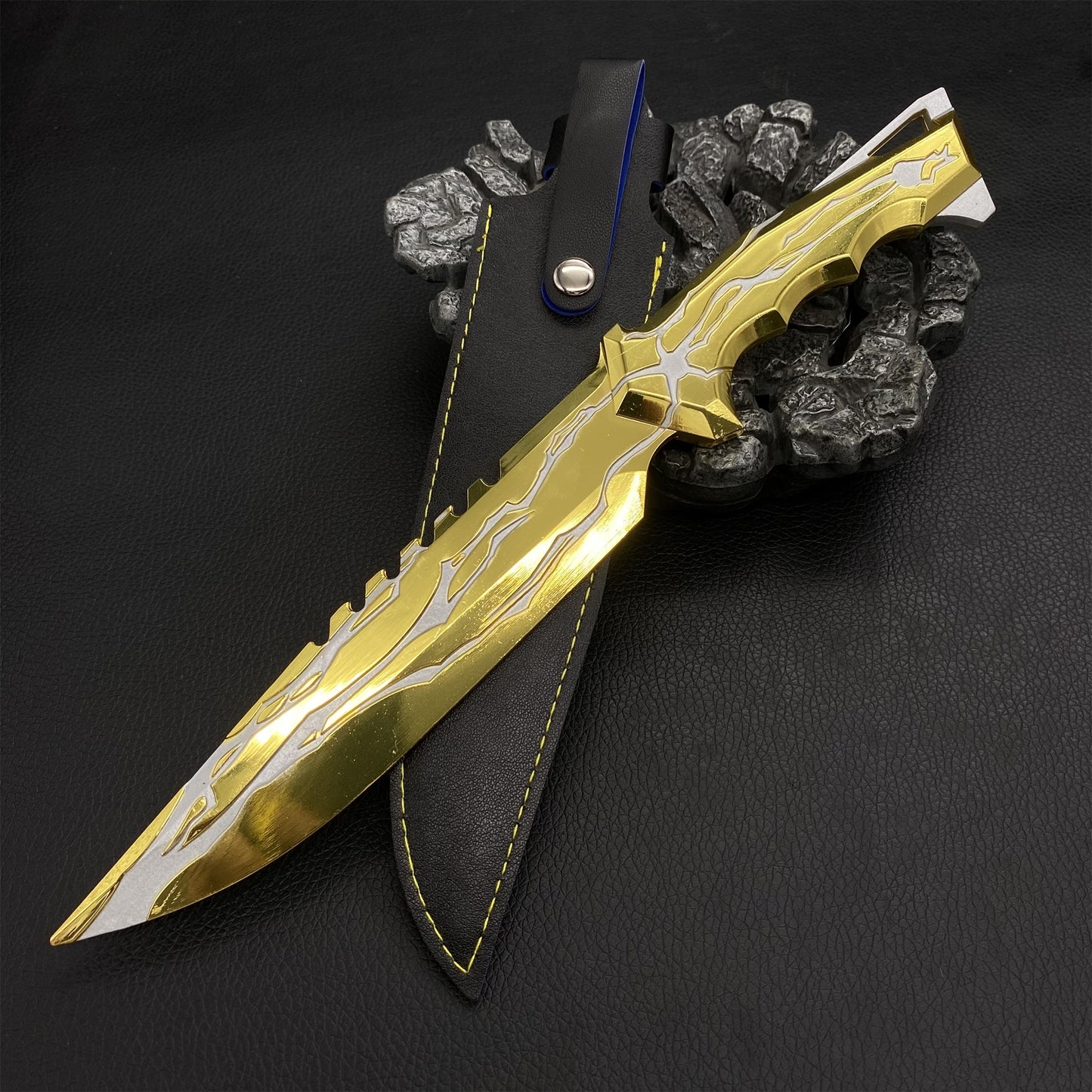 Metal Golden Smite Knife Metal Melee Weapon Game Prop