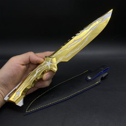 Metal Golden Smite Knife Metal Melee Weapon Game Prop