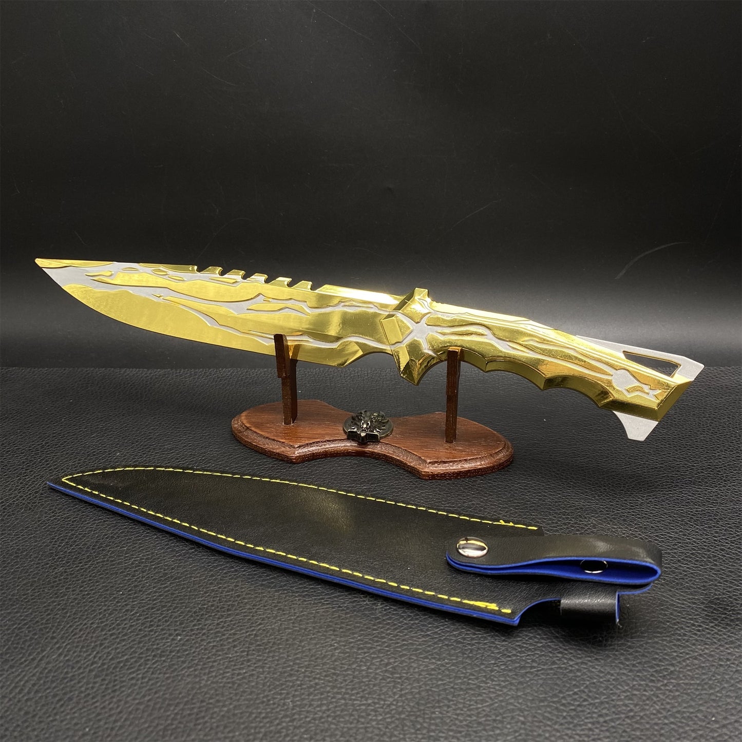 Metal Golden Smite Knife Metal Melee Weapon Game Prop