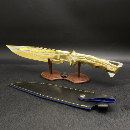Metal Golden Smite Knife Metal Melee Weapon Game Prop