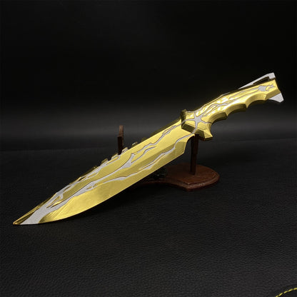 Metal Golden Smite Knife Metal Melee Weapon Game Prop