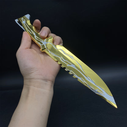Metal Golden Smite Knife Metal Melee Weapon Game Prop