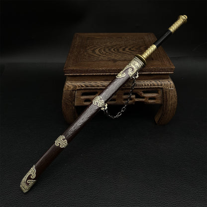 Ancient Chinese Miao Dao Warrior Anti Japanese Pirate Weapon11.4'' Metal Replica