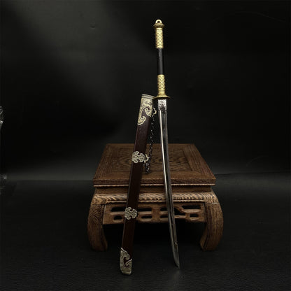 Ancient Chinese Miao Dao Warrior Anti Japanese Pirate Weapon11.4'' Metal Replica