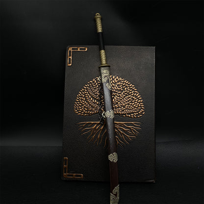 Ancient Chinese Miao Dao Warrior Anti Japanese Pirate Weapon11.4'' Metal Replica