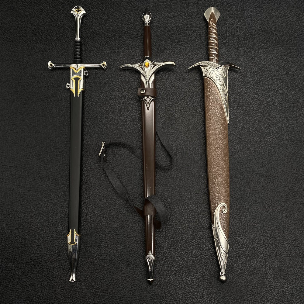 Middle Ages Sword Metal Replica Cold Weapon Mini Art Collection 12 Options