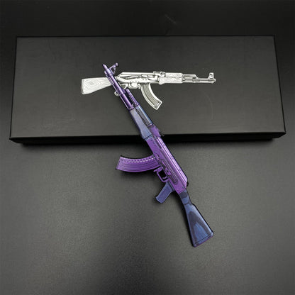 Hot Game CS2 Tiny Gun AK47 Midnight Laminate Metal Replica Game Prop Collectible