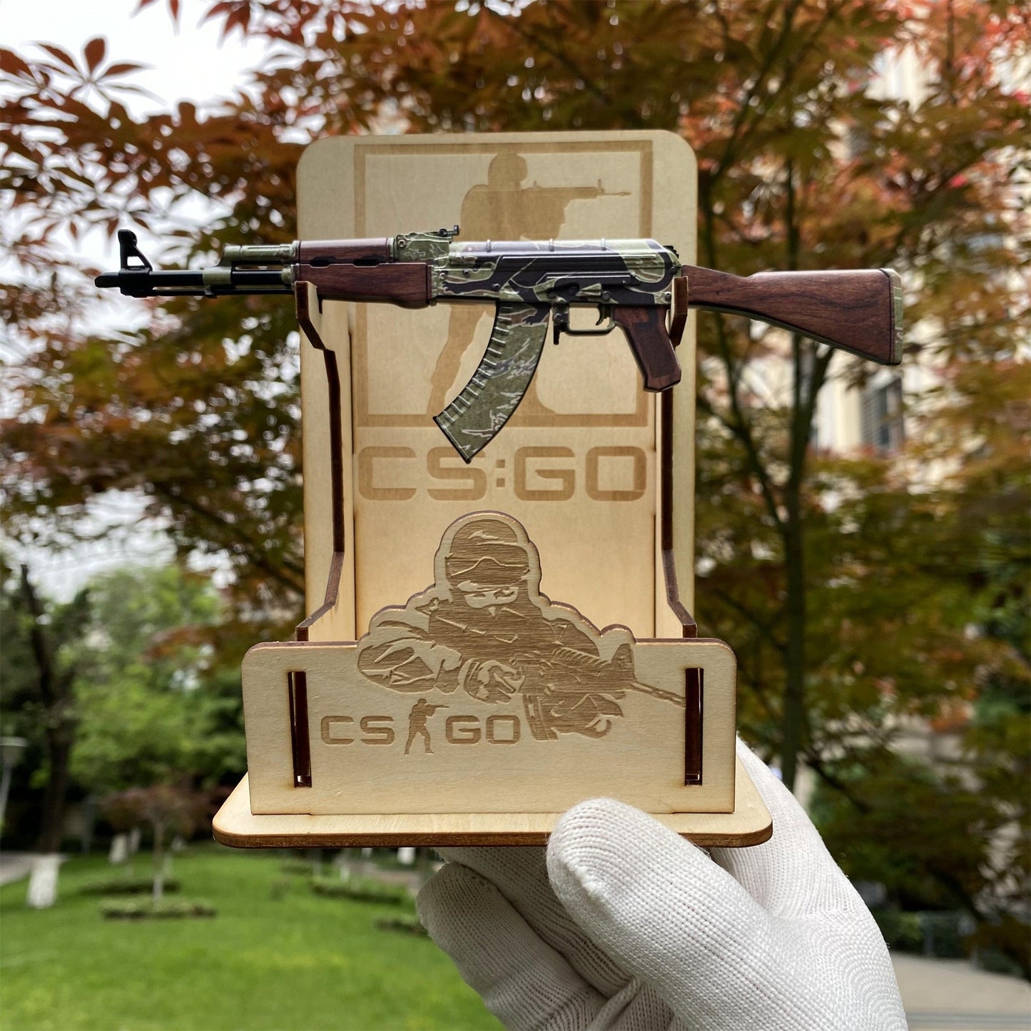 Tiny AK-47 Jaguar Miniature Metal CSGO Fan Art For Display