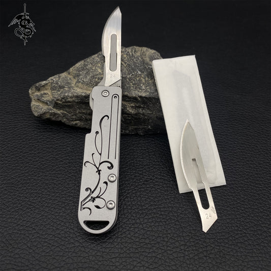 High-end Chinese Style Orchid Stainless Steel Cutting Knife