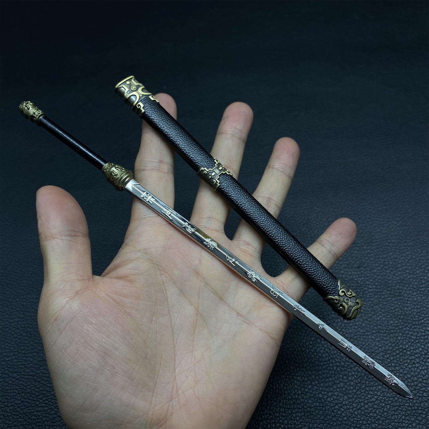 Ancient Mo Wen Sword Metal Miniature