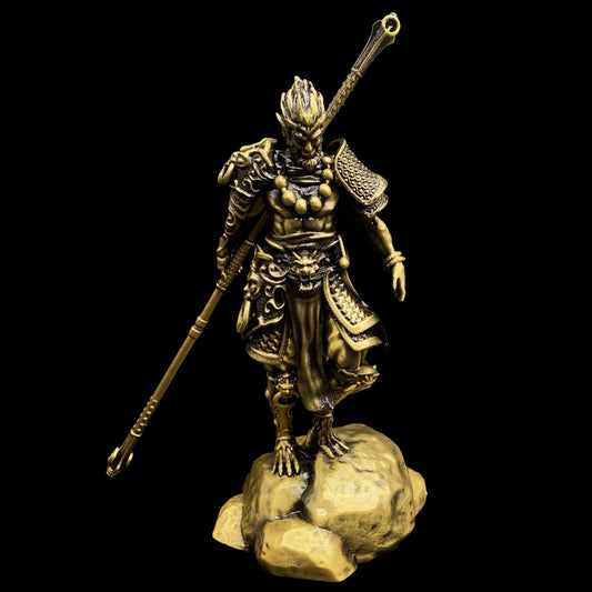 Metal Black Wukong Monkey King Figure Art