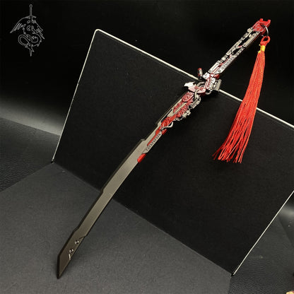 Hot Game Moth Sword Tassels Katana Metal Display Art