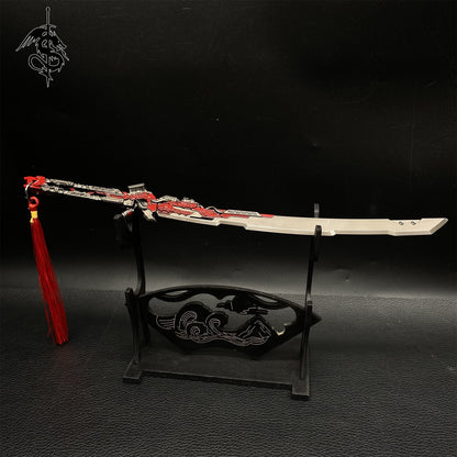 Hot Game Moth Sword Tassels Katana Metal Display Art