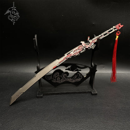 Hot Game Moth Sword Tassels Katana Metal Display Art