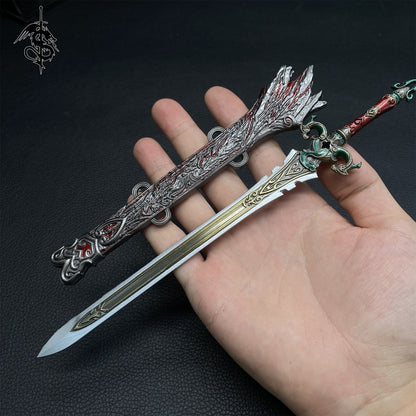 NB Game Red Sky Sword Metal Display Art