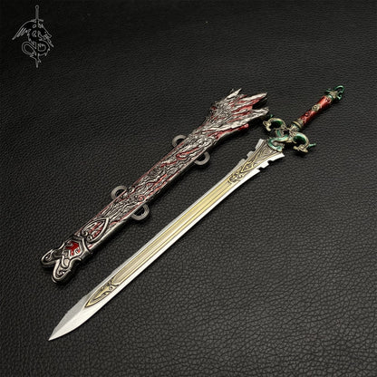 NB Game Red Sky Sword Metal Display Art