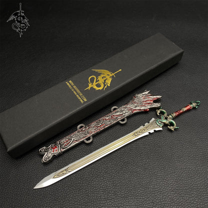 NB Game Red Sky Sword Metal Display Art