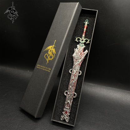 NB Game Red Sky Sword Metal Display Art