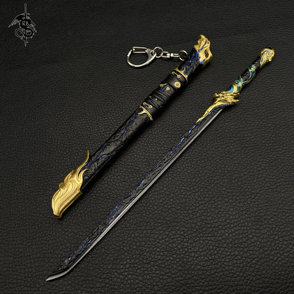 Hot Game Prop Gold Ancient Sword Metal Replica