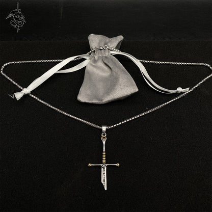 Middle Age Broken Holy Sword King Elendil Narsil Necklace Cool Collective Jewelry