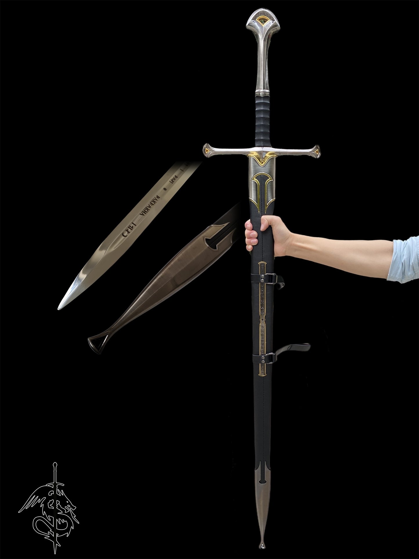 Life-Size Narsil Sword Andúril Sword Metal Replica