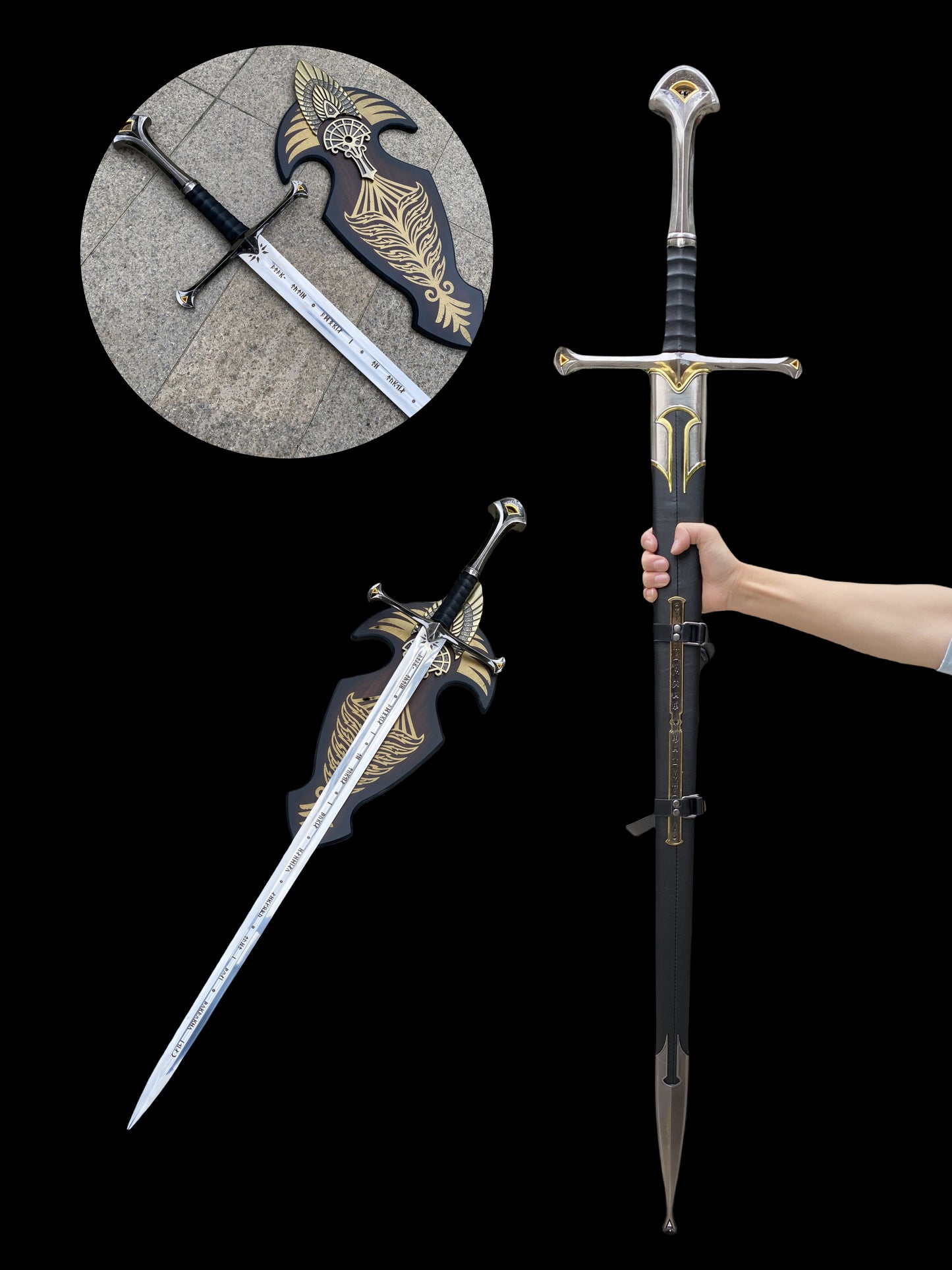 Life-Size Narsil Sword Andúril Sword Metal Replica