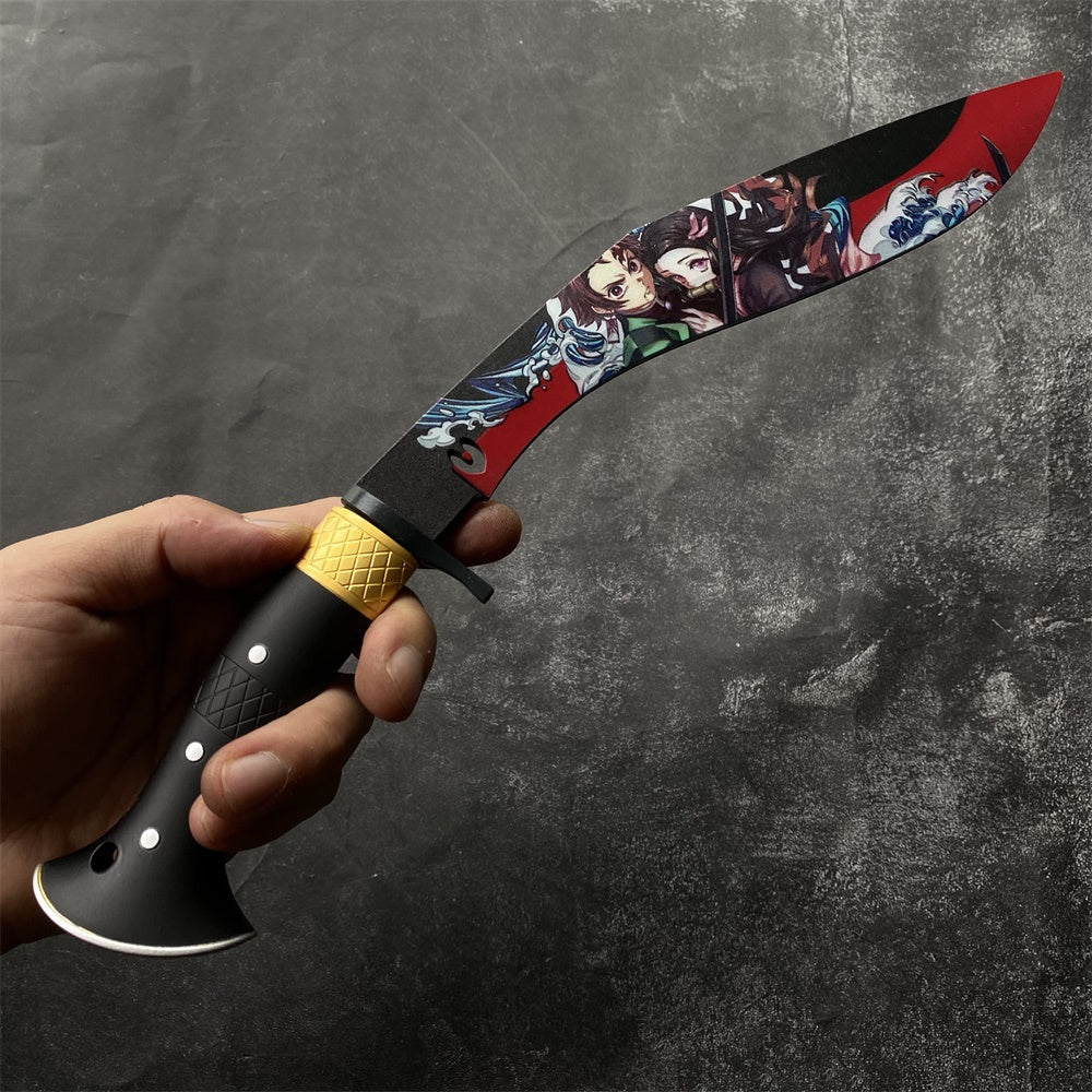 Demon Killer Anime Nepal Knife Blade Blunt Metal Replica Display Art