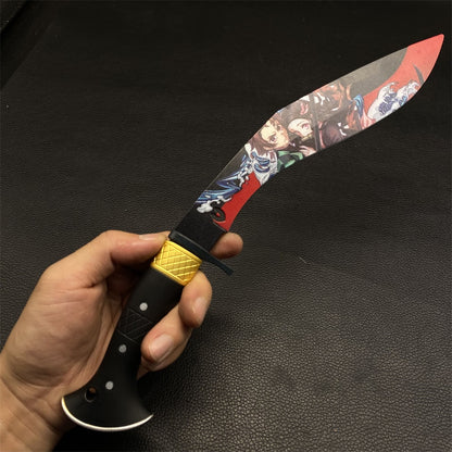 Demon Killer Anime Nepal Knife Blade Blunt Metal Replica Display Art