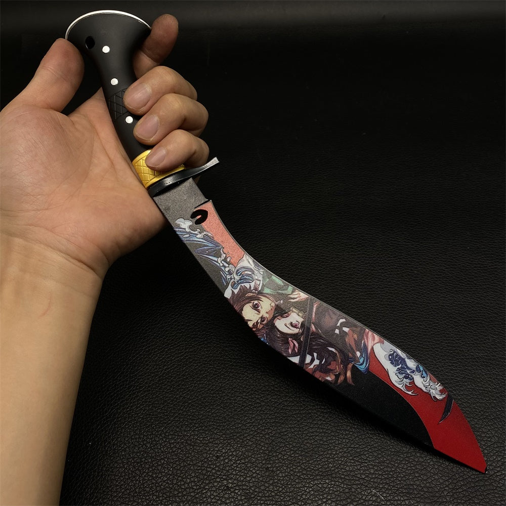 Demon Killer Anime Nepal Knife Blade Blunt Metal Replica Display Art