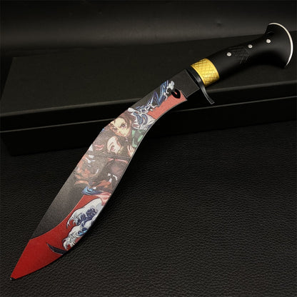 Demon Killer Anime Nepal Knife Blade Blunt Metal Replica Display Art