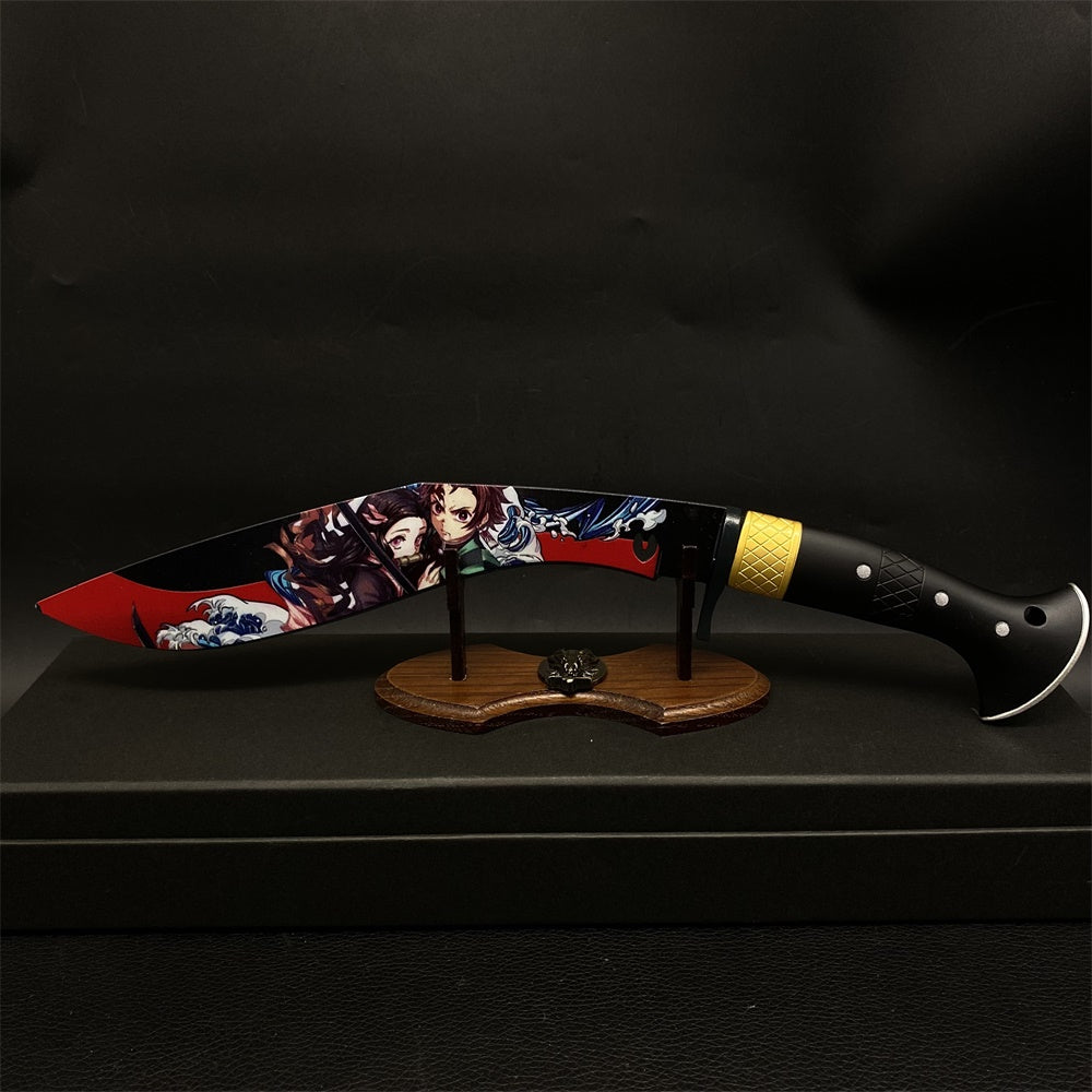 Demon Killer Anime Nepal Knife Blade Blunt Metal Replica Display Art