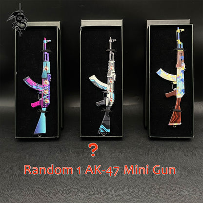 Night Skin Balisong & Stickers & 4 Keychains &Random 1 AK With Gift Case