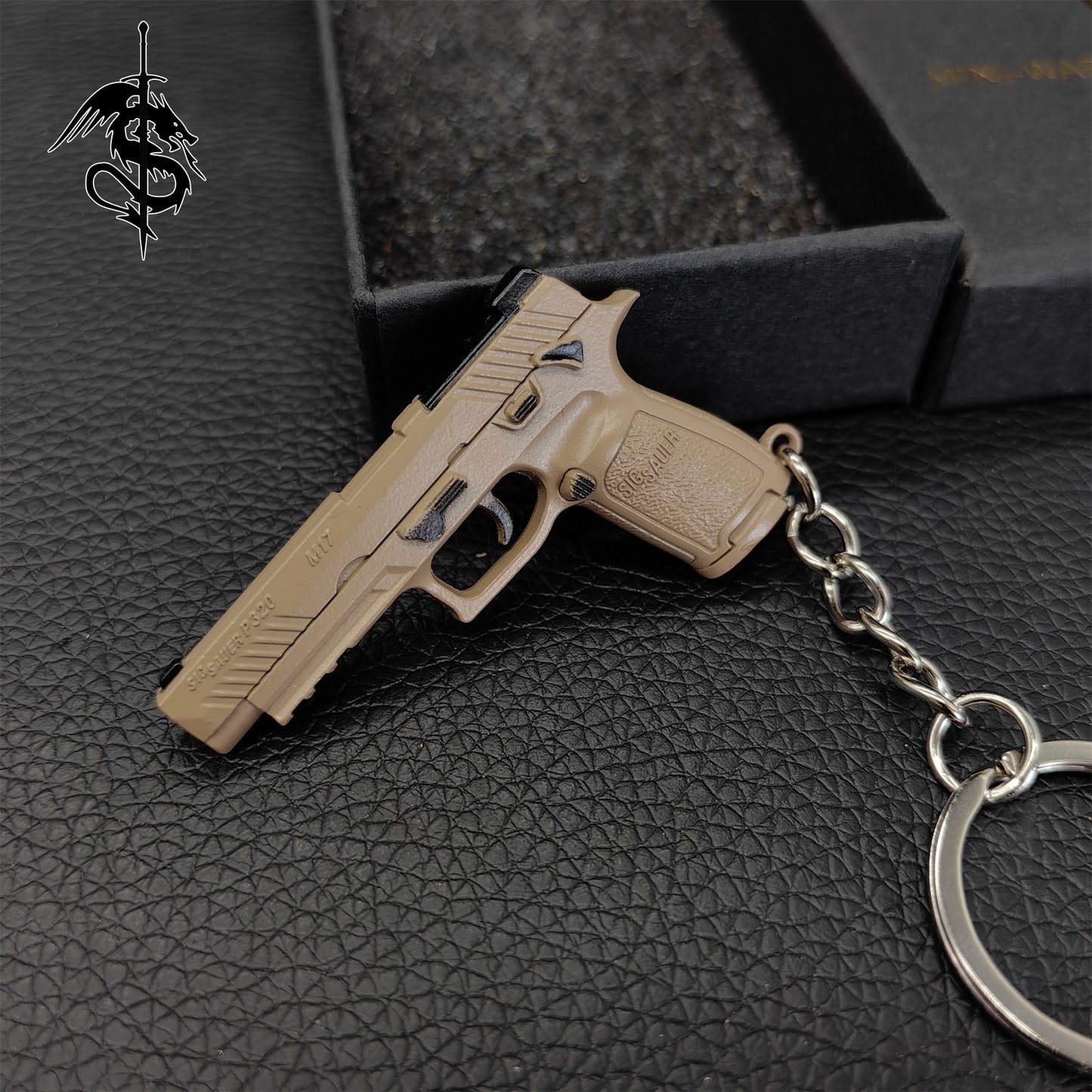 Tiny SIC Sauer P320-M17 Metal Gun Keychain