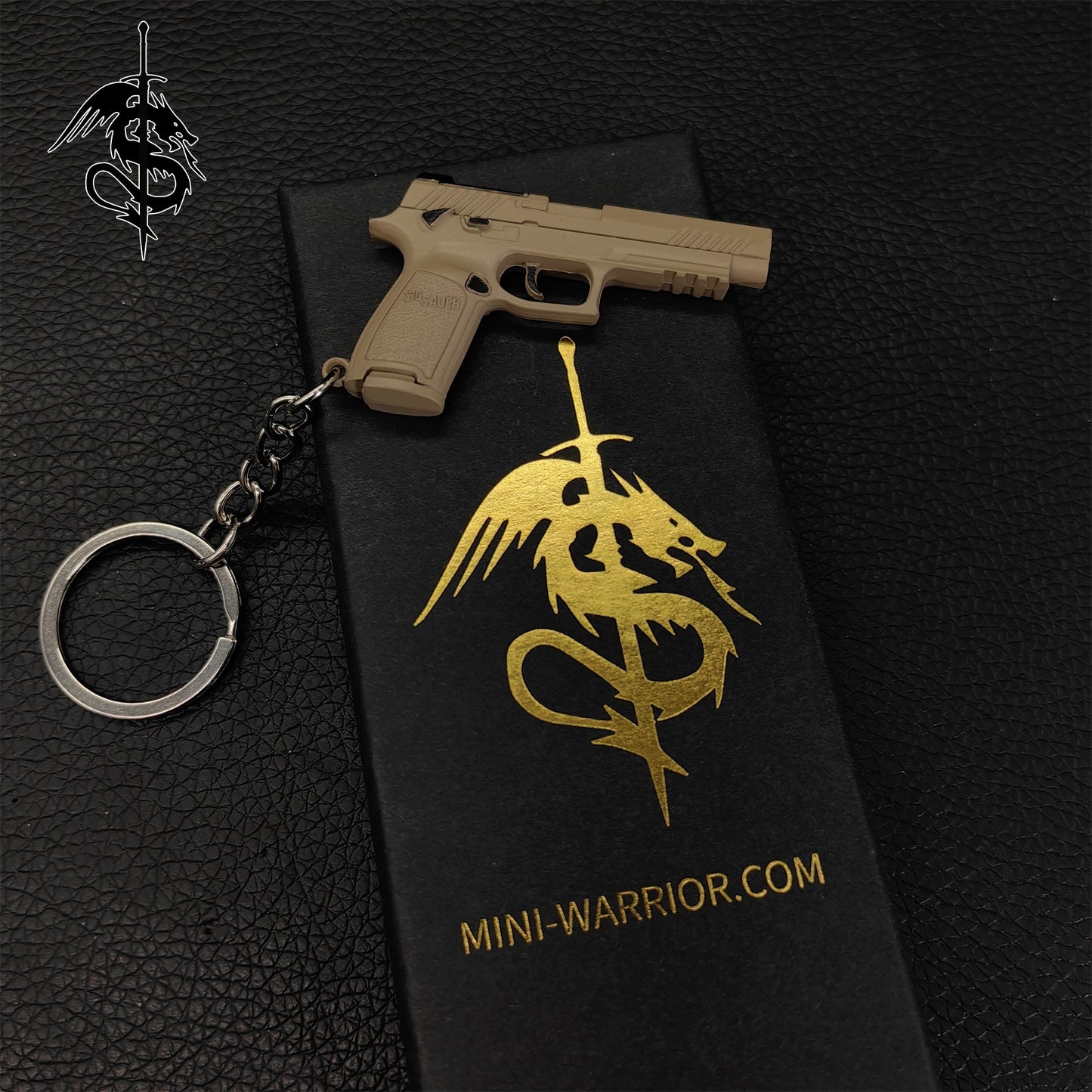 Tiny SIC Sauer P320-M17 Metal Gun Keychain