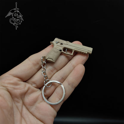 Tiny SIC Sauer P320-M17 Metal Gun Keychain