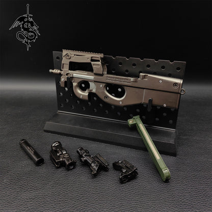 Metal P90 Submachine Gun Miniature Small P90 Tiny Gun Replica