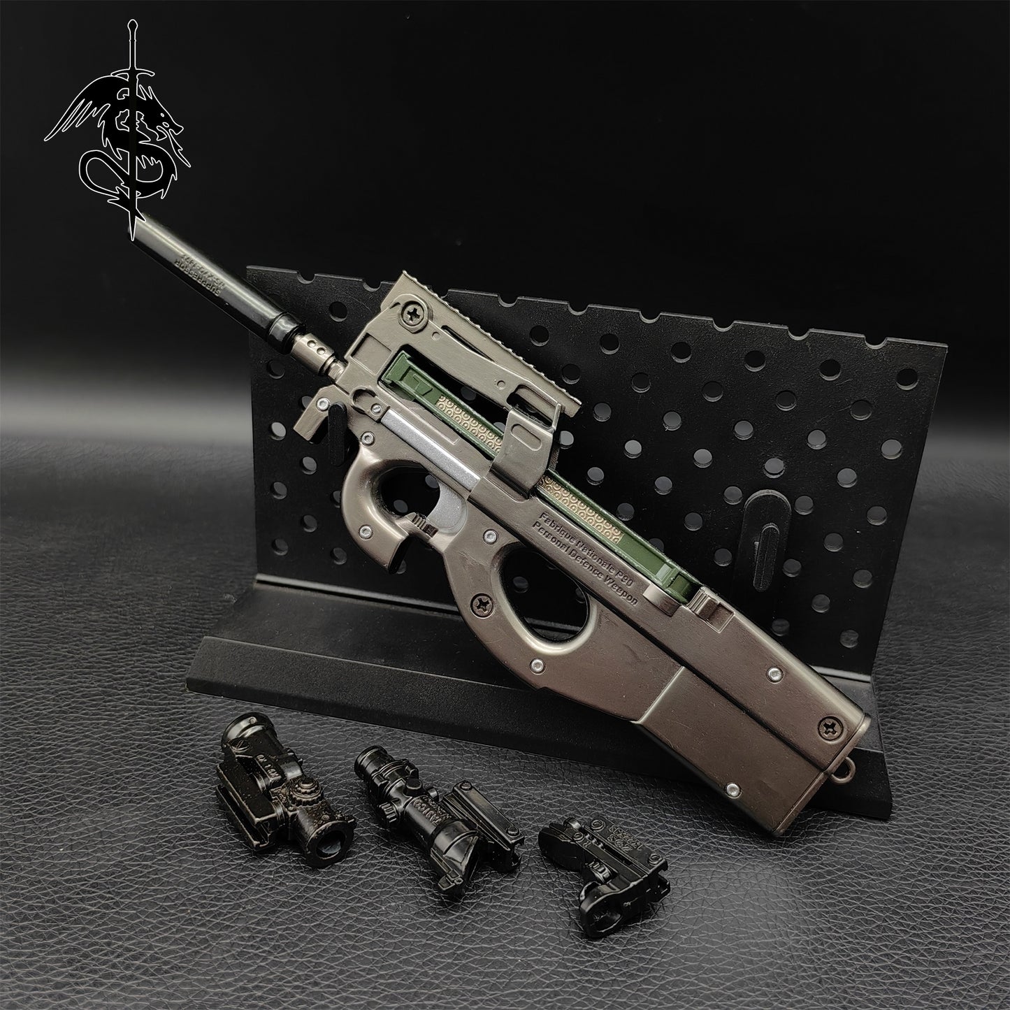 Metal P90 Submachine Gun Miniature Small P90 Tiny Gun Replica