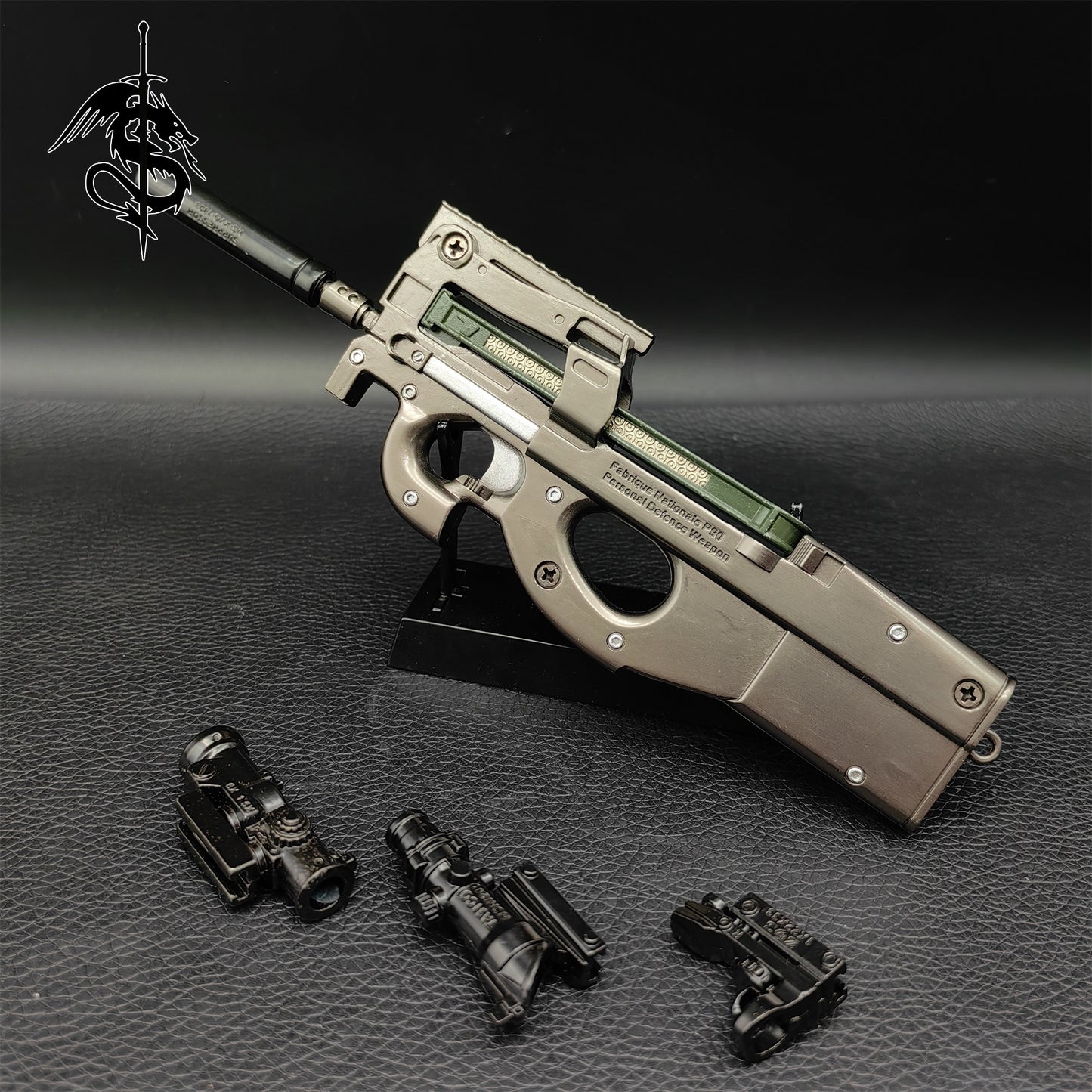 Metal P90 Submachine Gun Miniature Small P90 Tiny Gun Replica