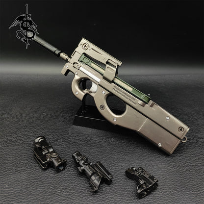 Metal P90 Submachine Gun Miniature Small P90 Tiny Gun Replica