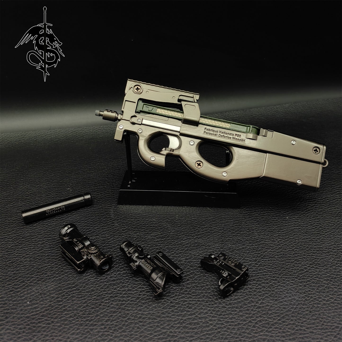 Metal P90 Submachine Gun Miniature Small P90 Tiny Gun Replica