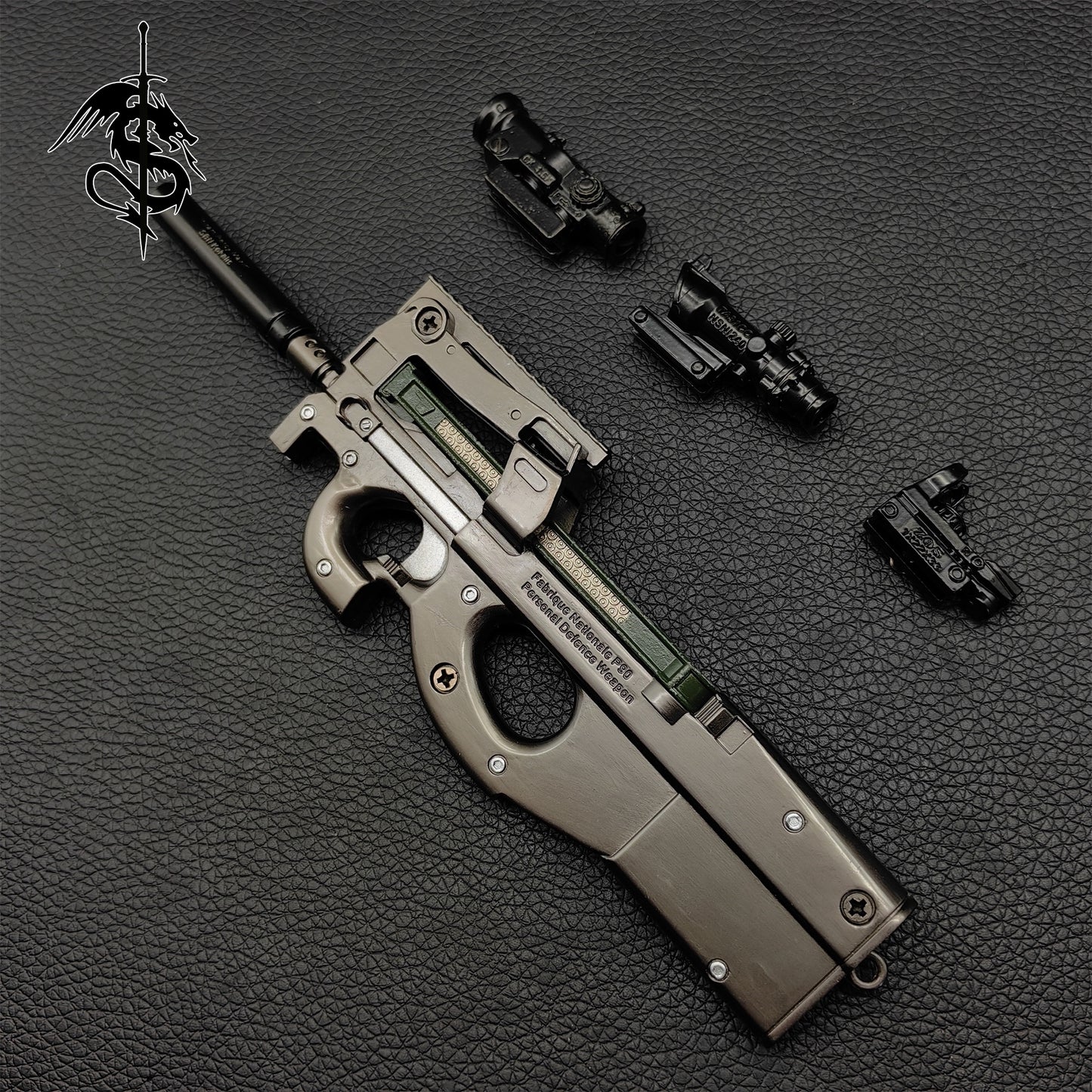 Metal P90 Submachine Gun Miniature Small P90 Tiny Gun Replica