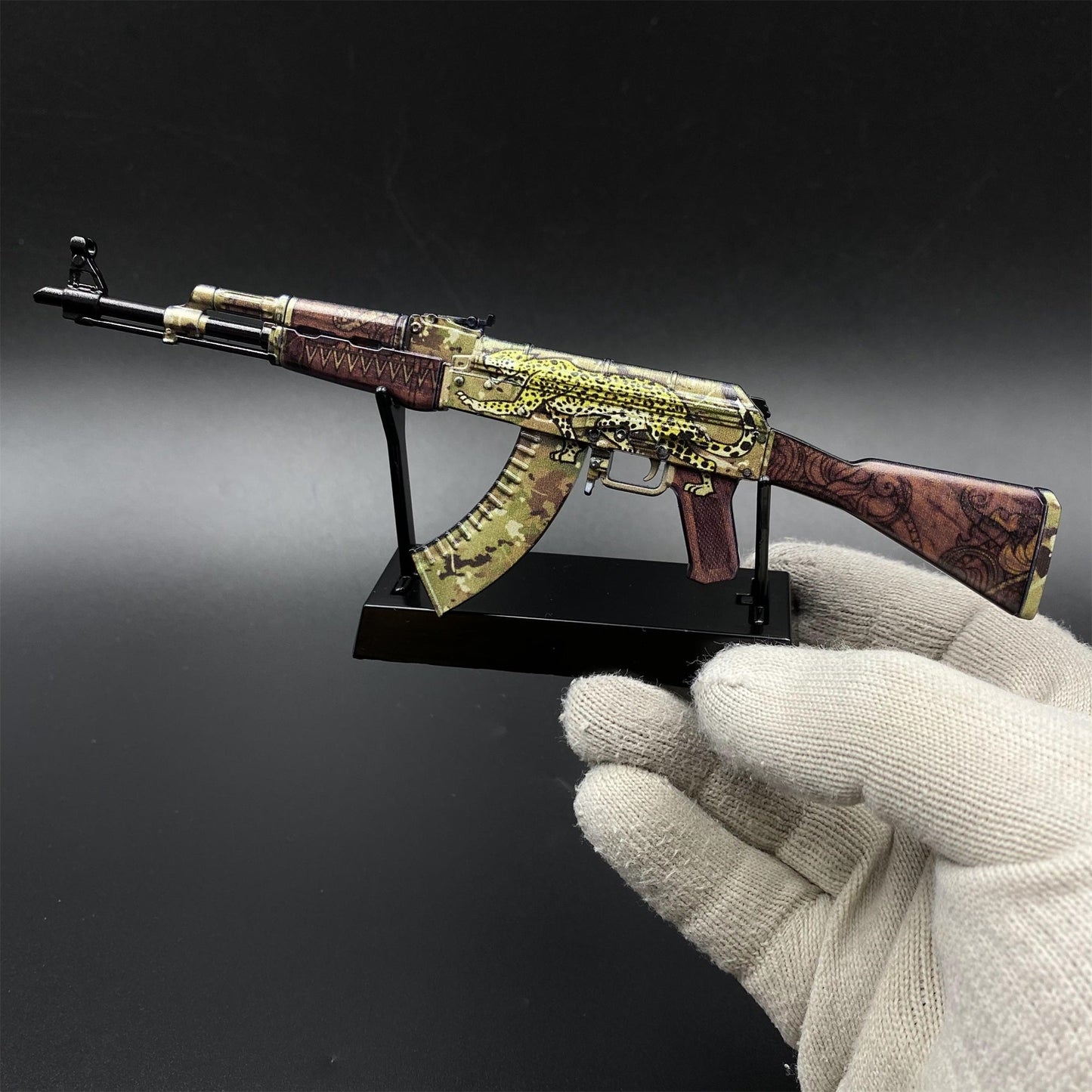 CS2 Game Peripheral - Tiny Gun AK47 Panthera Onca Metal Replica Game Prop Collectible