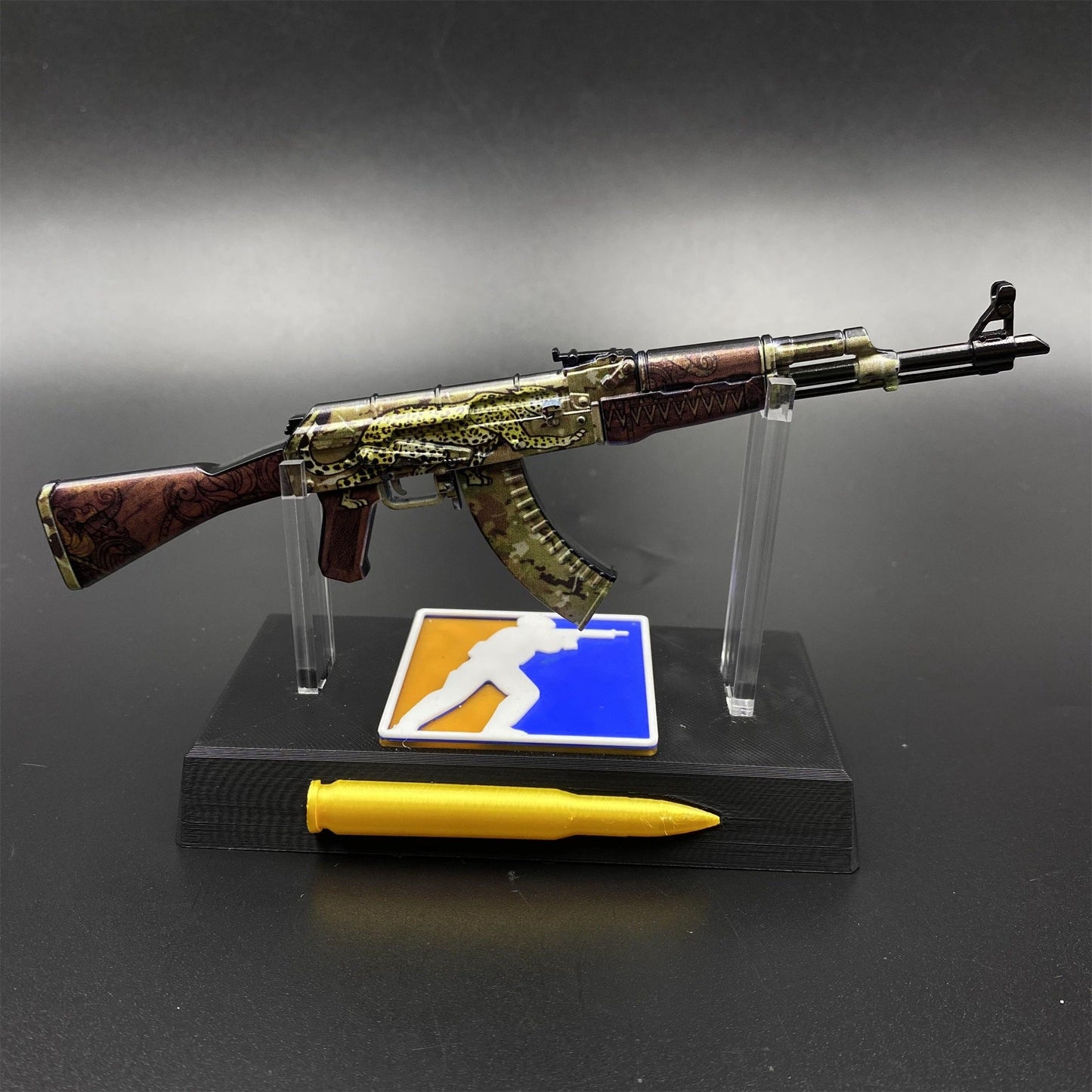 CS2 Game Peripheral - Tiny Gun AK47 Panthera Onca Metal Replica Game Prop Collectible
