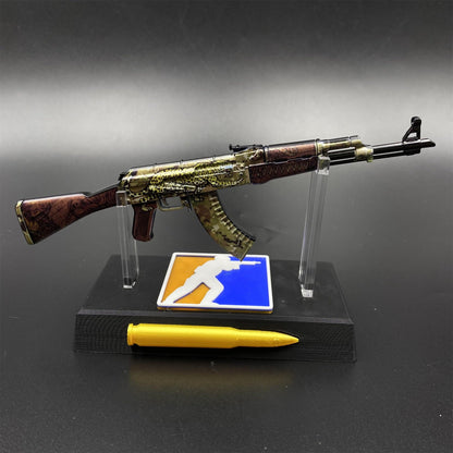 CS2 Game Peripheral - Tiny Gun AK47 Panthera Onca Metal Replica Game Prop Collectible