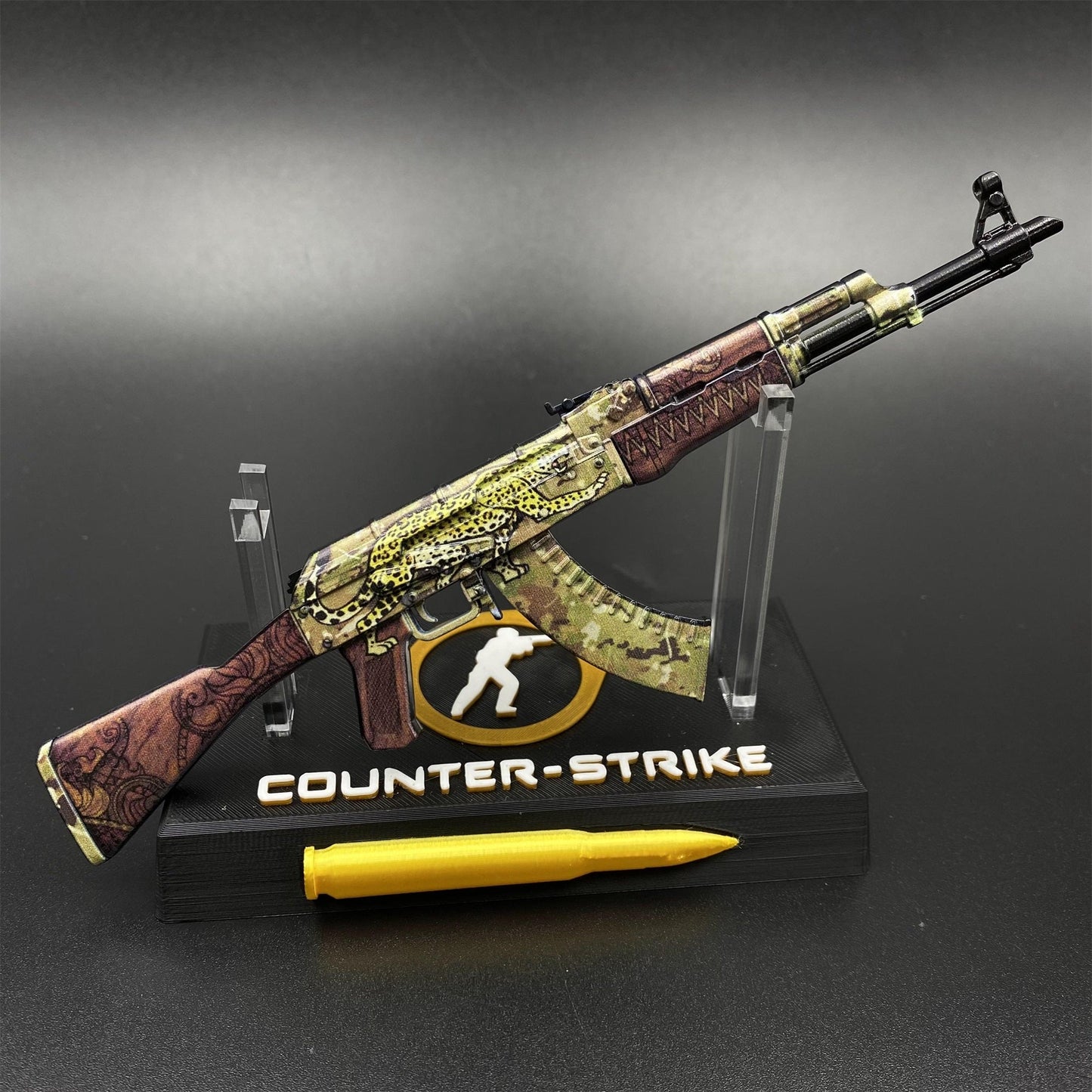 CS2 Game Peripheral - Tiny Gun AK47 Panthera Onca Metal Replica Game Prop Collectible